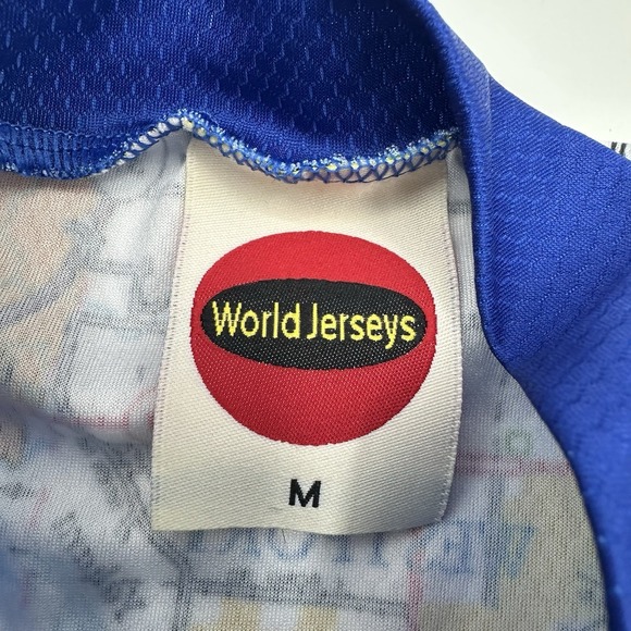 Wisconsin Mens Medium Full Zip Cycling Jersey Xl Madison, WI Biking Map Blue - Picture 5 of 11